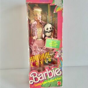 🩷NIB. Vintage! Barbie Animal Lovin' Doll in Pink Outfit with Panda